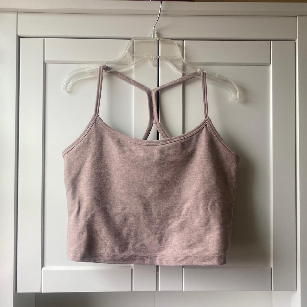 Spacedye Slim Racerback Cropped Tank - Size L - Chai